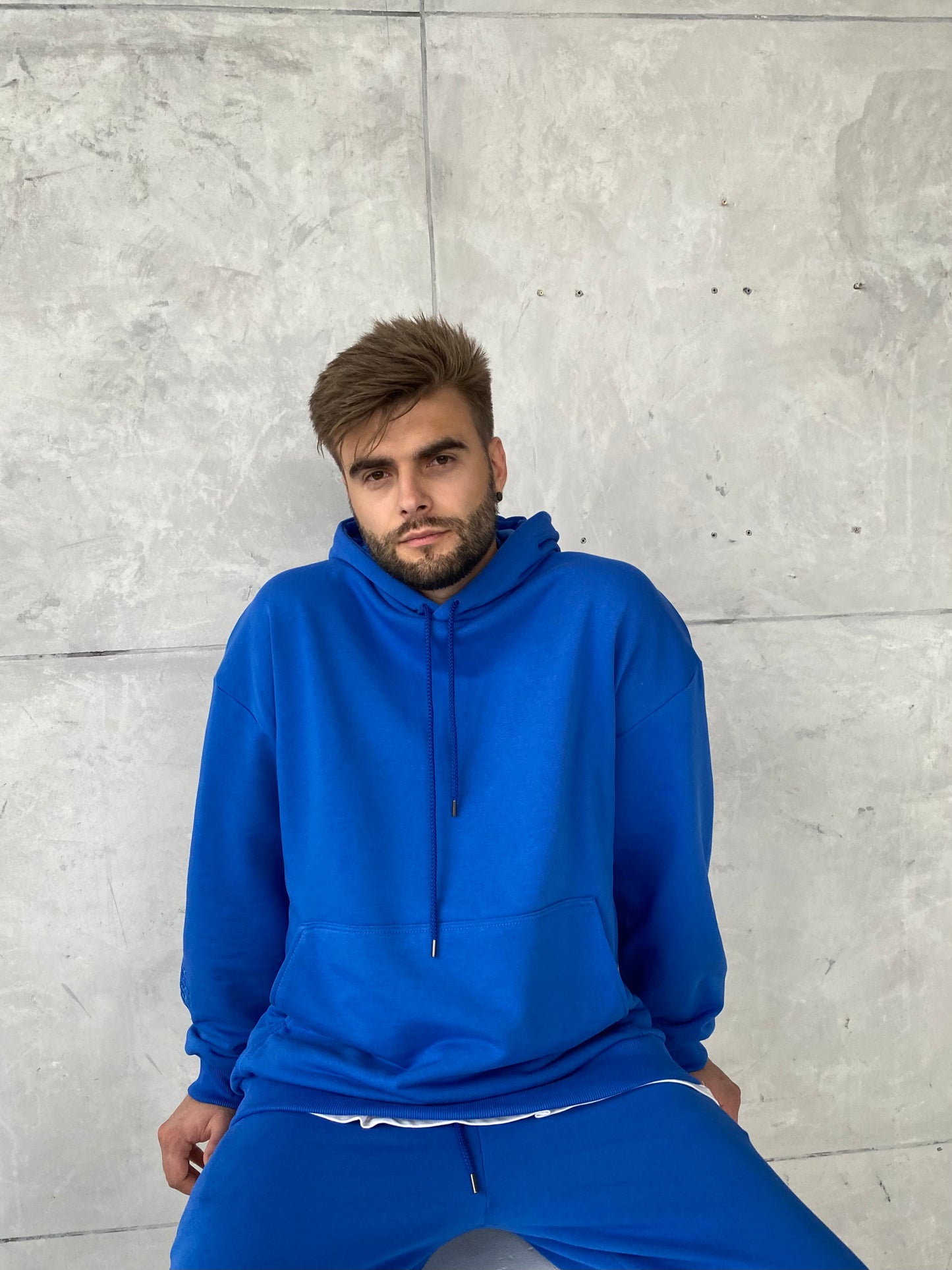 ROYAL BLUE with hoodie