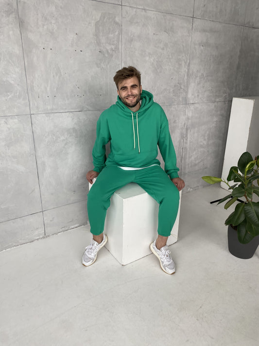 GRASS GREEN with hoodie